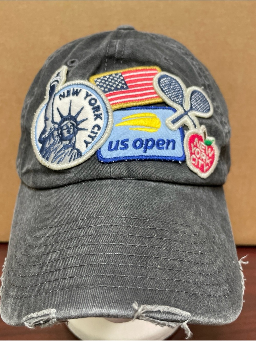 New York City NYC US Open Tennis Hat Cap Strapback OSFM American Needle Patches